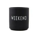 Черна порцеланова чаша 300 ml Weekend - Design Letters
