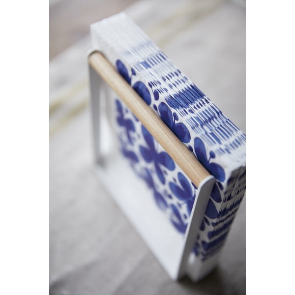 Бяла поставка за салфетки с букова дървесина Yamazaki Tosca Tower - YAMAZAKI-image-2