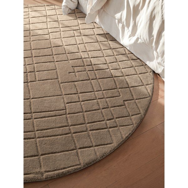 Кафяв вълнен кръгъл килим ø 160 cm Kenso – Villeroy&Boch-image-2