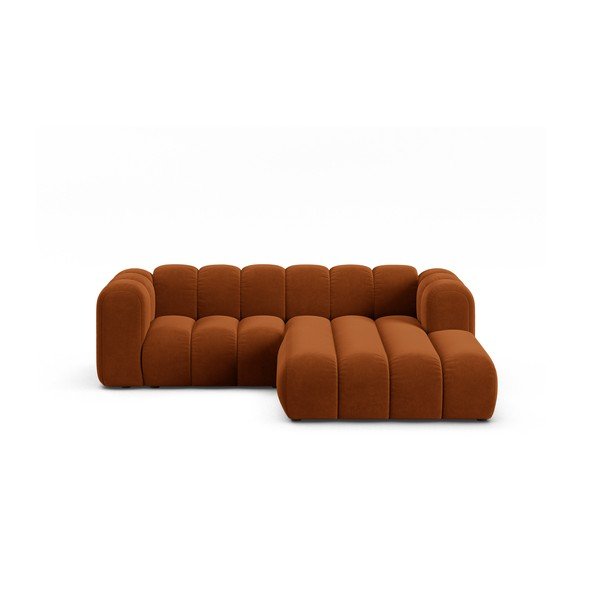 Оранжев ъглов диван (десен ъгъл) Lupine – Micadoni Home