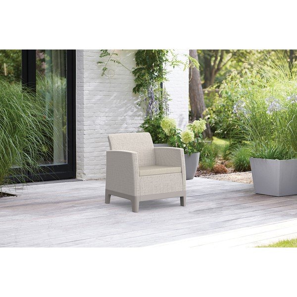 Сиво-бежови пластмасови градински столове в комплект 2 бр. Scandi Forma – Keter-image-1