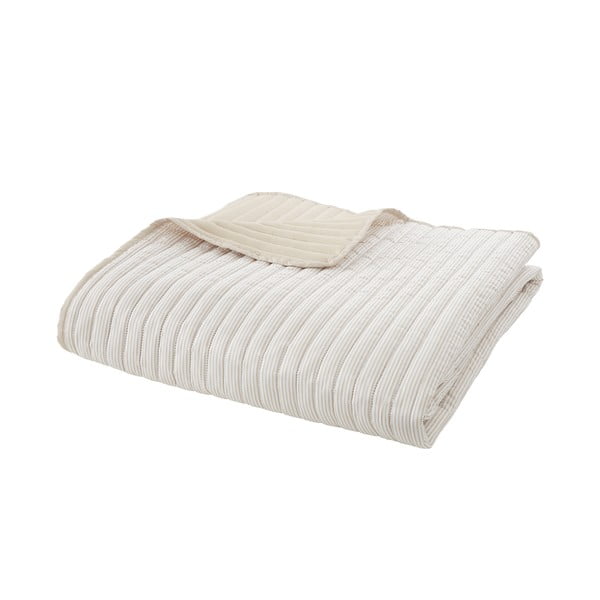 Бежово капитонирано покривало за легло 220x230 cm Stripe – Catherine Lansfield
