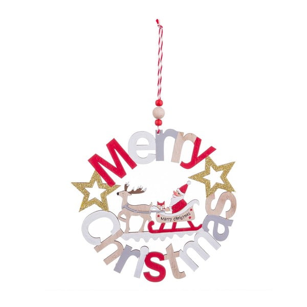 Висяща коледна украса 23 cm Merry Christmas – Casa Selección