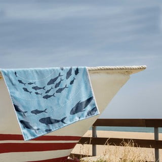 Синя плажна кърпа 90x180 cm Shoal - DecoKing