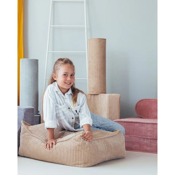 Детска възглавница за диван от рипсено кадифе в цвят мента Roll – Wigiwama-image-1