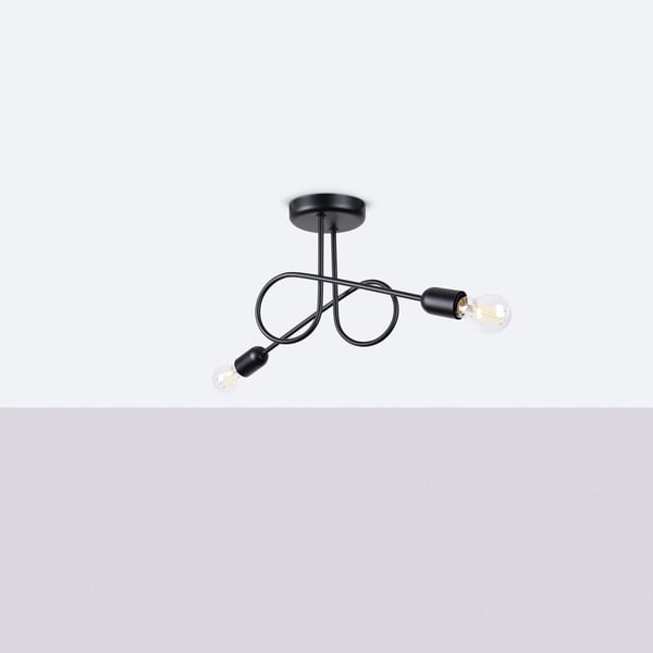 Черно осветително тяло за таван 18x57 cm Opulent – Sollux-image-2