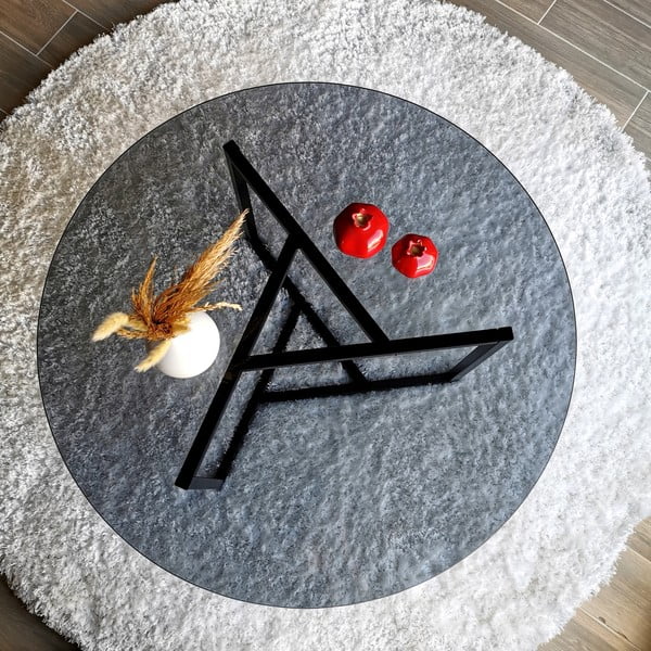 Черна кръгла маса за кафе ø 75 cm Trio - Neostill-image-4