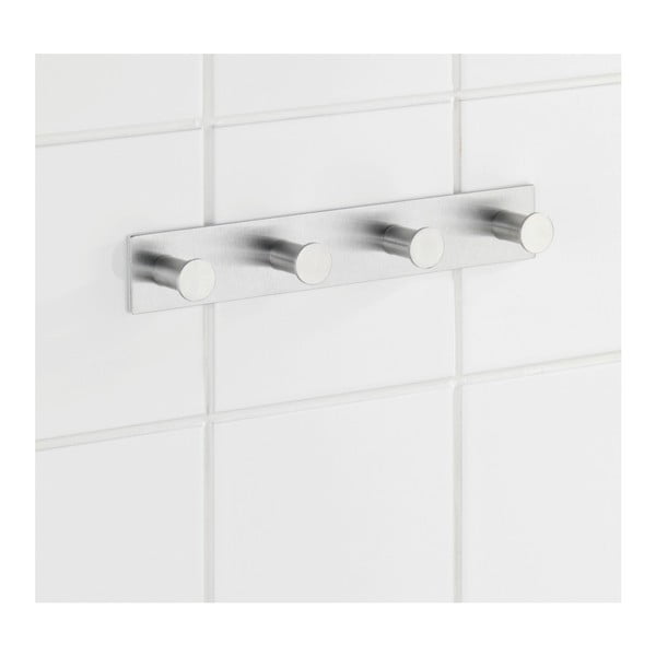 Самостоятелна стенна закачалка с 4 куки в сребристо Celano - Wenko-image-2