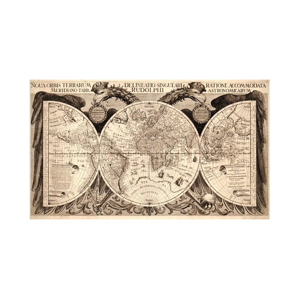 Fotoobraz Mapa Světa Phililppus 1630, 70x40 cm