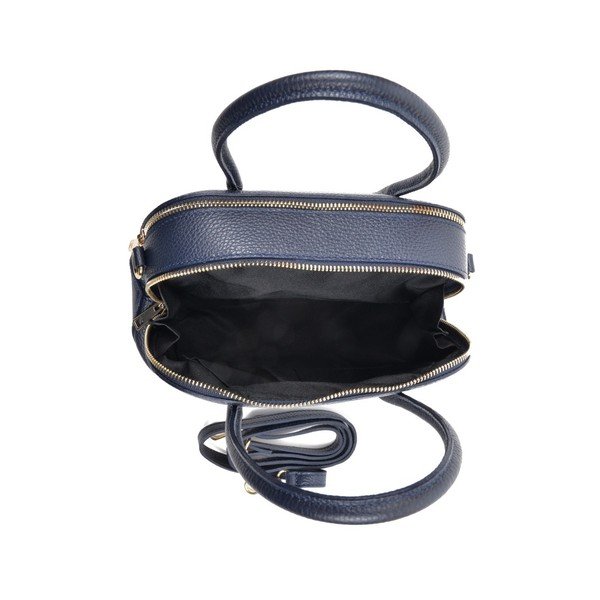 Тъмносиня кожена чанта Mangotti Marion - Mangotti Bags-image-2