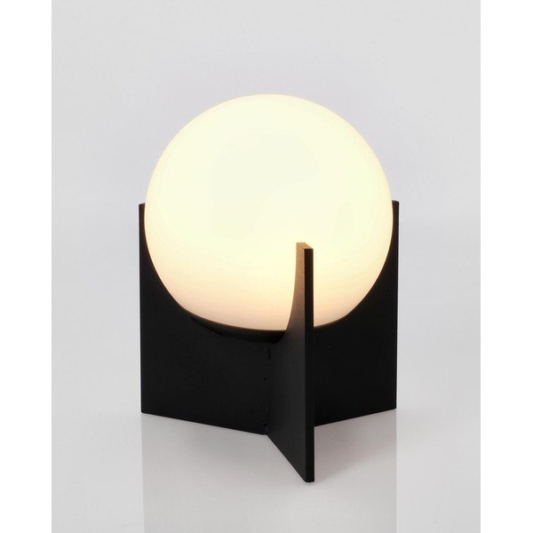 Черна метална LED затъмняваща се настолна лампа с пластмасов абажур (височина 16 cm) Cardamom – Bizzotto-image-2