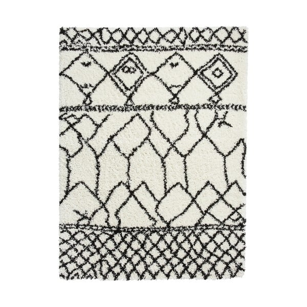 Черно-бял килим , 120 x 170 cm Scandi Berber - Think Rugs