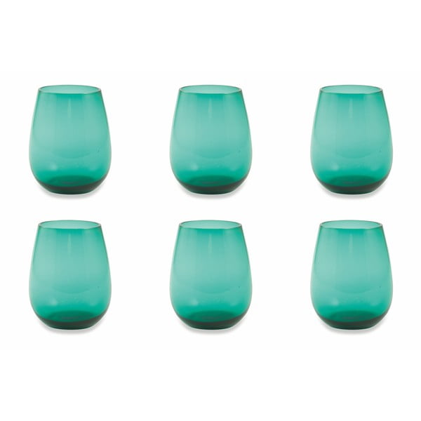 Комплект от 6 чаши Villa d'Este в аквамариново синьо Happy Hour - Villa d'Este