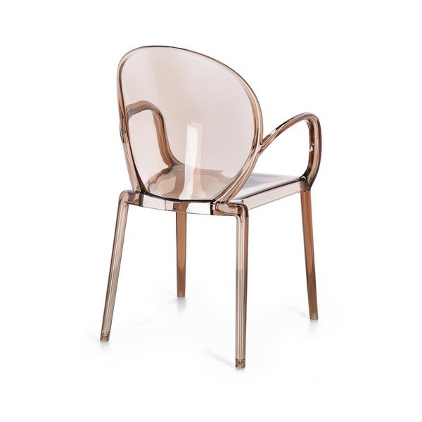 Светлокафяв пластмасов градински стол Camilla – Bizzotto-image-4