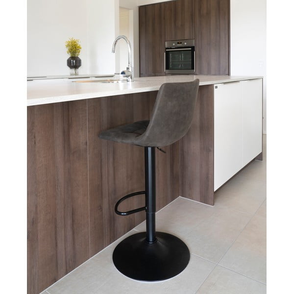 Тъмносиви тапицирани бар столове в комплект с регулируема височина 2 бр. (височина на седалката 63 cm) Middelfart – House Nordic-image-1