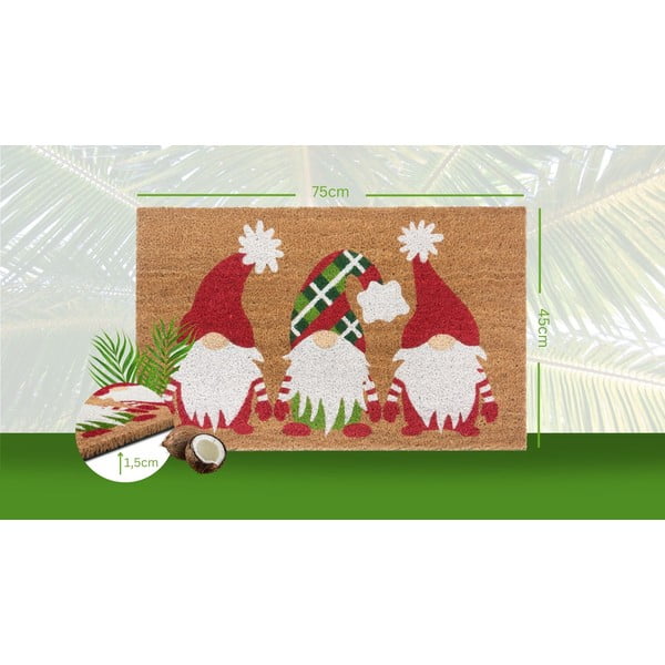 Изтривалка с коледен мотив от кокосови влакна 45x75 cm - Hanse Home-image-4