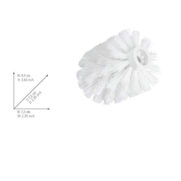 Бяла сменяема глава за четка за тоалетна, ø 7,5 cm - Wenko-image-1