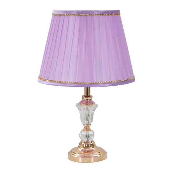 Розова настолна лампа Mauro със златен контур Lily - Mauro Ferretti