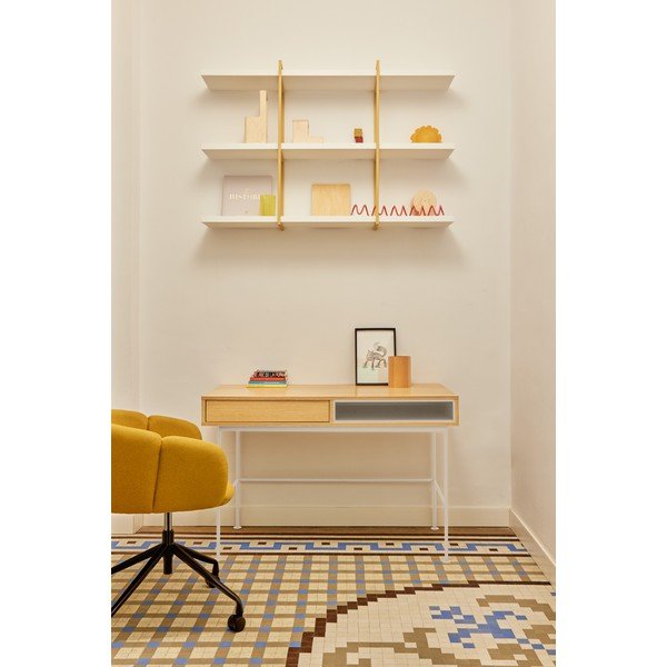 Работна маса с дъбов плот 60x120 cm Yoko – Teulat-image-1