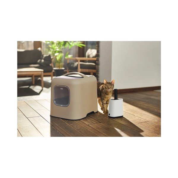 Бежов комплект котешка тоалетна и лопатка Biala – Rotho-image-3