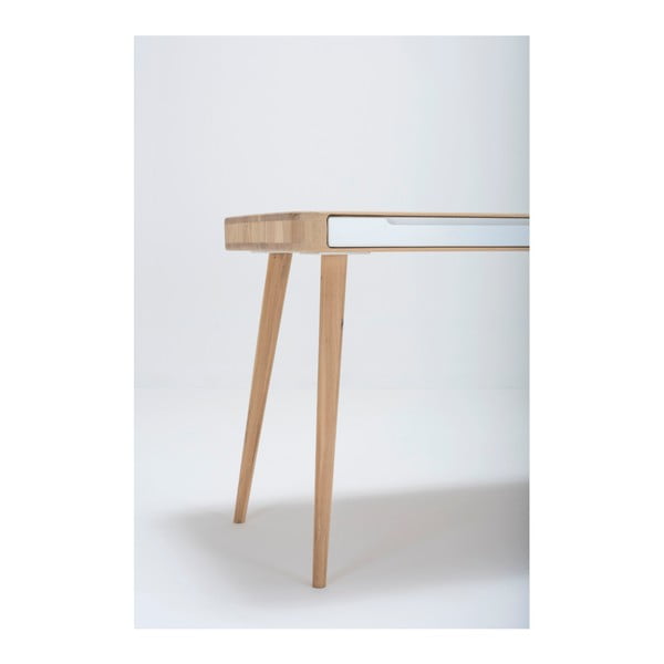 Работна маса от дъбова дървесина , 140 x 60 cm Ena - Gazzda-image-4