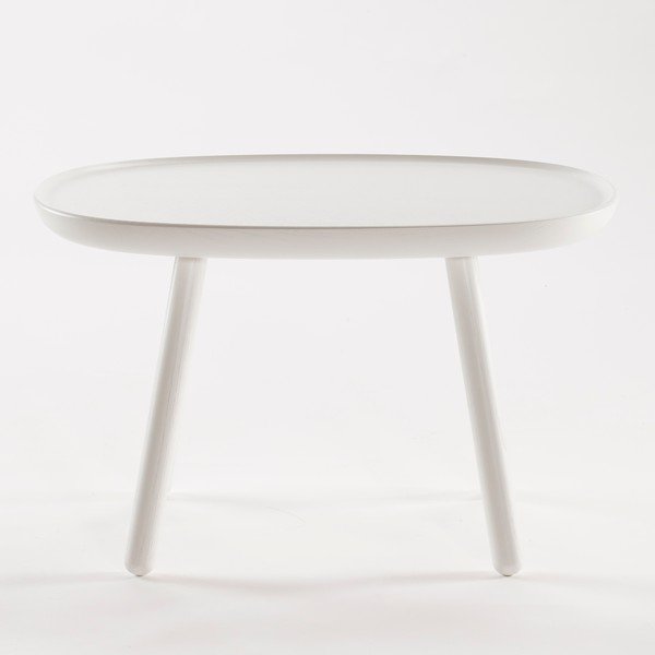 Бяла масичка за кафе от масивна дървесина , 61 x 41 cm Naïve - EMKO-image-3