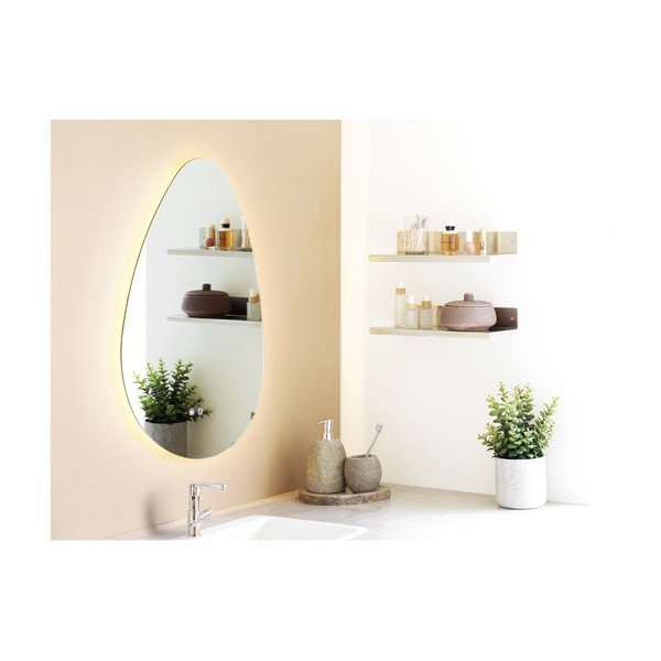 Стоманен стенен рафт в сребрист цвят 40 cm Nagoya – House Nordic-image-1