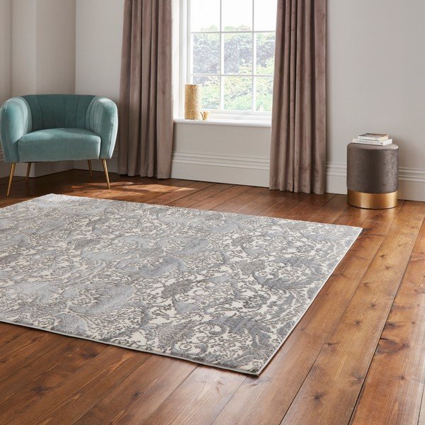 Сив/кремав килим 160x235 cm Imperial Grey – Think Rugs-image-2