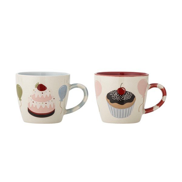 Кремави глинени детски чаши в комплект 2 бр. 200 ml Darby – Bloomingville Mini