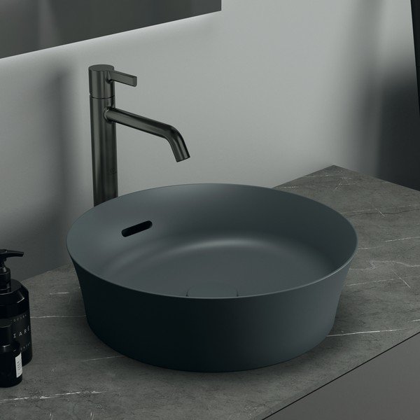 Сива керамична кръгла мивка ø 40 cm Ipalyss – Ideal Standard-image-1