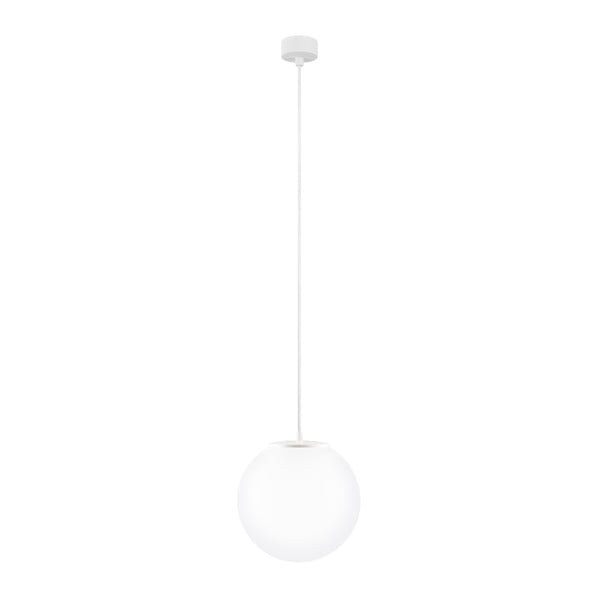 Бяла висяща лампа с бял кабел Tsuri, ⌀ 25 cm - Sotto Luce