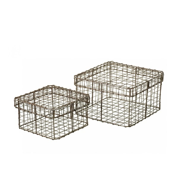Комплект от 2 телени кошници, 12x20 cm - Parlane