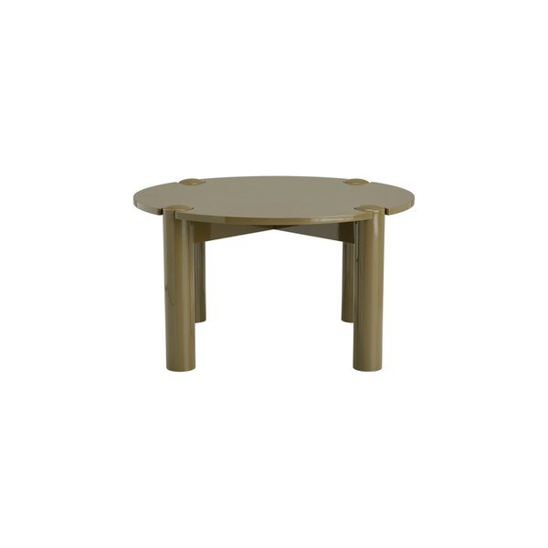 Кръгла масичка за кафе от МДФ в цвят каки ø 80 cm Pussel – Ellos Home