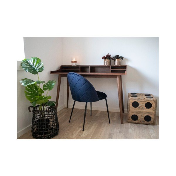 Комплект от 2 сини трапезни стола с черни крака Geneve - House Nordic-image-4