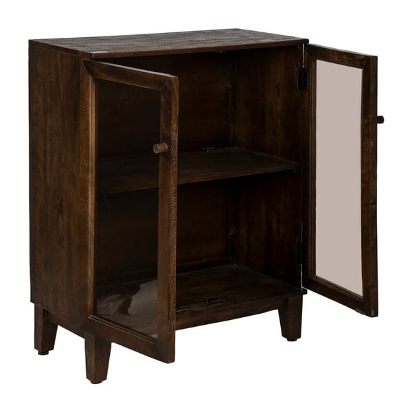 Кафява витрина от масивно манго 80x100x40 cm Ravi – Ixia-image-2