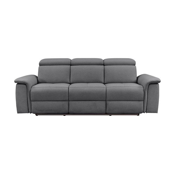 Сив кожен диван 211 cm Pareli – Støraa