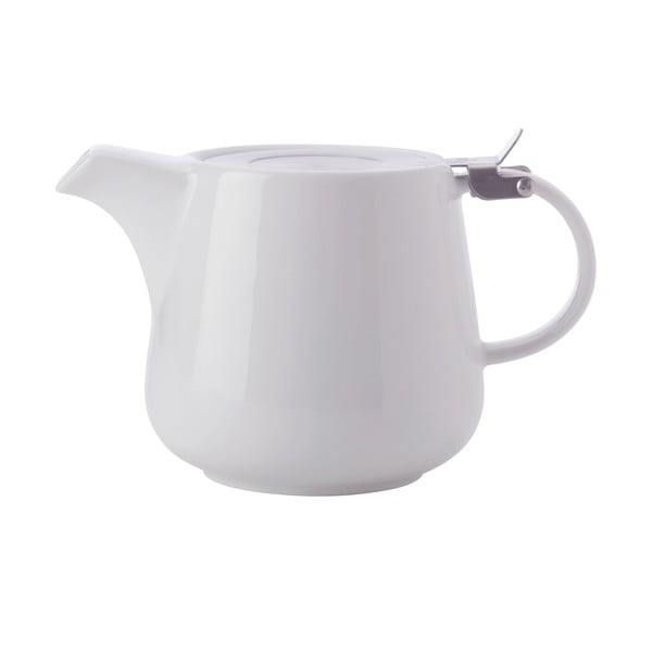 Чайник от бял порцелан с цедка Basic, 1,2 л - Maxwell & Williams