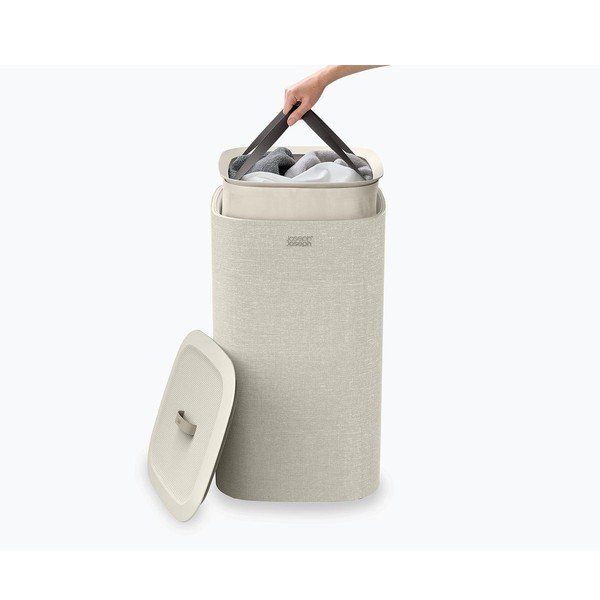 Бежов текстилен кош за пране 60 l Tota One – Joseph Joseph-image-3