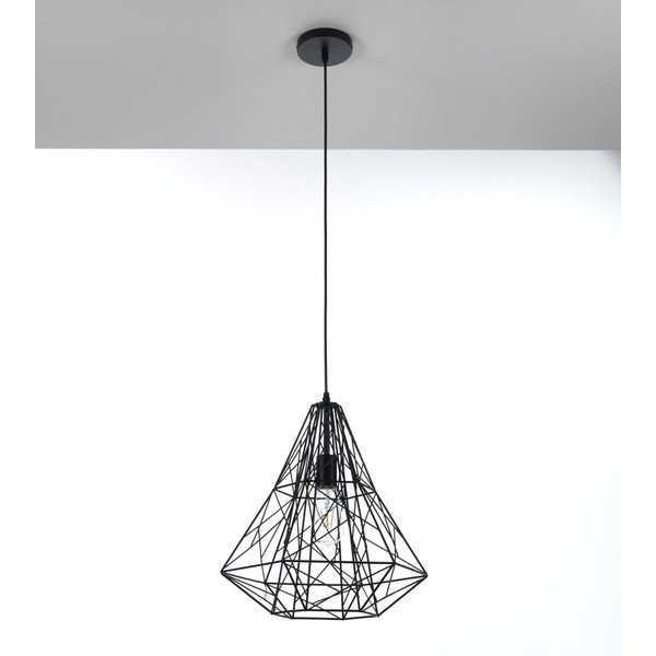 Черно висящо осветително тяло Diamond Black - Tomasucci-image-3