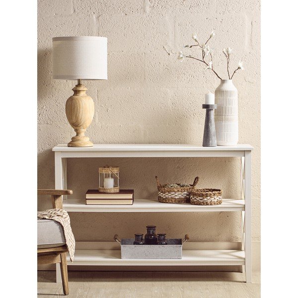 Бял стелаж от масивен бор 120x81x40 cm Heritage – Premier Housewares-image-1