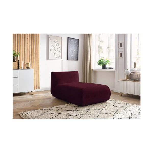 Велурен модул за диван в цвят бордо Lecomte - Bobochic Paris-image-3