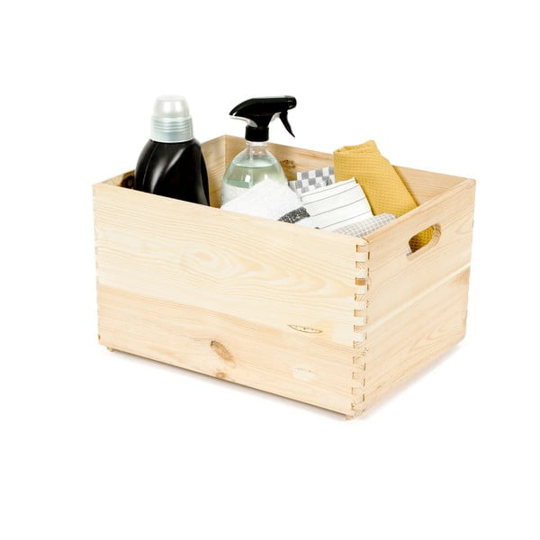 Кутия за съхранение от борова дървесина Custom, 40 x 30 x 23 cm - Compactor-image-2