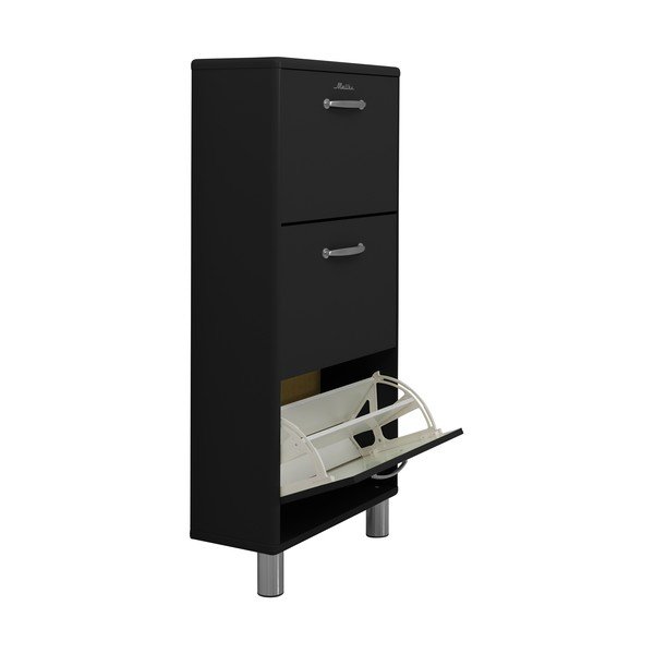 Черна закачалка за обувки с панти Malibu - Tenzo-image-2