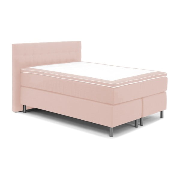 Světle růžová boxspring postel Vivonita Koso, 180 x 200 cm