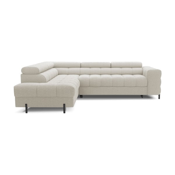 Кремав разтегателен ъглов диван с място за съхранение от букле (ляв ъгъл L форма) Ferucce – ELTAP-image-2