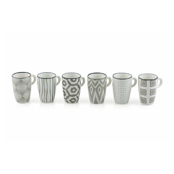 Комплект от 6 сиви чаши с дръжка Villa d'Este Confusion, 90 ml - Villa d'Este