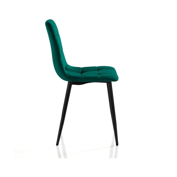 Зелени кадифени трапезни столове в комплект от 2 броя Faffy - Tomasucci-image-3