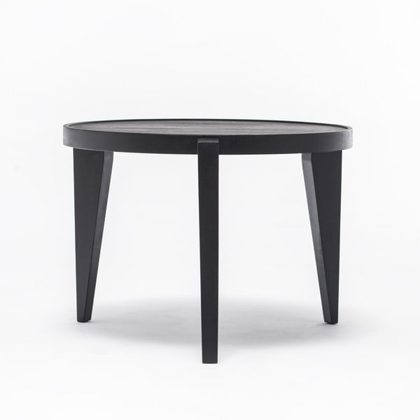 Dubový kávový stolek Bontri, 60x44 cm, černý