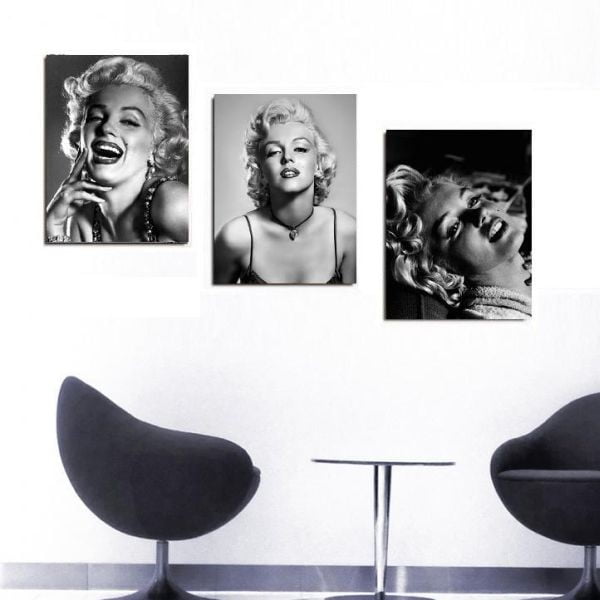 3dílný obraz Marilyn, 45x90 cm