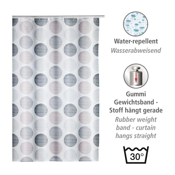 Завеса за душ 180x200 cm Pastel Dots - Wenko-image-3